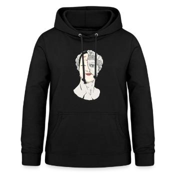 Angura Kei Masque Nô Esthétique Japonaise Foncée - Sweat à capuche Femme - noir - Devant - AI Model Female 172 light (172cm)