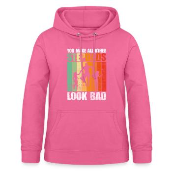 Stiefvater Vatertag Stiefpapa Geschenk Spruch - Frauen Hoodie - Pink - Vorne - AI Model Female 172 light (172cm)