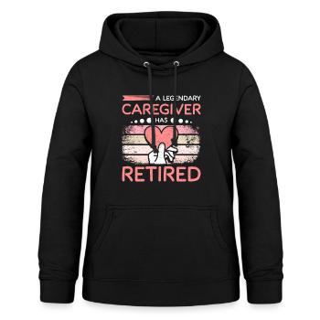 Un soignant légendaire a pris sa retraite - Sweat à capuche Femme - noir - Devant - AI Model Female 172 light (172cm)