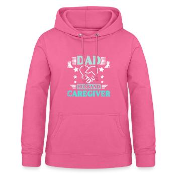 Fête des pères Papa Mari Soignant - Sweat à capuche Femme - rose - Devant - AI Model Female 172 light (172cm)