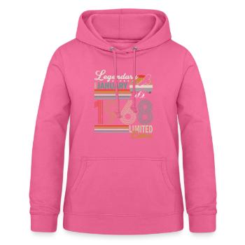 Legendär Seit Januar 1968 - Frauen Hoodie - Pink - Vorne - AI Model Female 172 light (172cm)