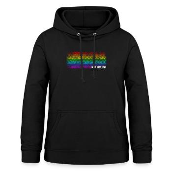 CSD LGBT Rainbow LGBTQ Heart Pride Love - Women's Hoodie - black - Front - AI Model Female 172 light (172cm)