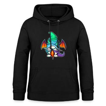 Le Dragon de Gnome Gnome - Sweat à capuche Femme - noir - Devant - AI Model Female 172 light (172cm)