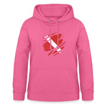 DRAPEAU DE PLONGÉE DRAPEAU DE PLONGÉE DRAPEAU DE PLONGÉE PLONGEUR - Sweat à capuche Femme - rose - Devant - AI Model Female 172 light (172cm)