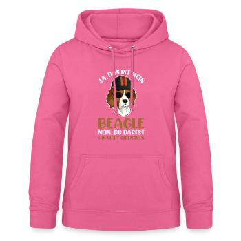 Hund Beagle - Frauen Hoodie - Pink - Vorne - AI Model Female 172 light (172cm)
