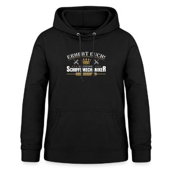 Schiffsmechaniker - Frauen Hoodie - Schwarz - Vorne - AI Model Female 172 light (172cm)