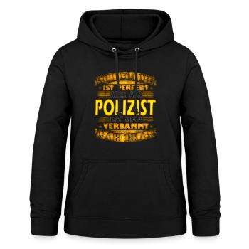 Polizist - Frauen Hoodie - Schwarz - Vorne - AI Model Female 172 light (172cm)