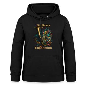 Euphonium Eufonium Blechbläser Tuba Horn Spruch - Frauen Hoodie - Schwarz - Vorne - AI Model Female 172 light (172cm)
