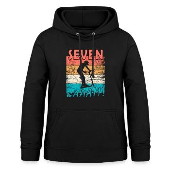 Scooter Stuntscooter 7. Geburtstag 7 - Frauen Hoodie - Schwarz - Vorne - AI Model Female 172 light (172cm)