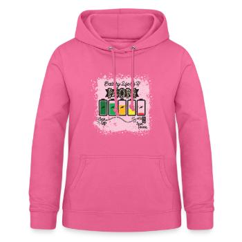 Durée de vie de la batterie d’un écrou - Sweat à capuche Femme - rose - Devant - AI Model Female 172 light (172cm)