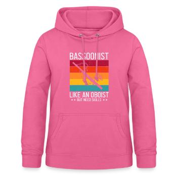 Conception d’instrument à vent de basson pour bassoniste - Sweat à capuche Femme - rose - Devant - AI Model Female 172 light (172cm)