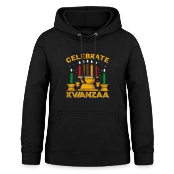 Celebrate Kwanzaa - Women's Hoodie - black - Front - AI Model Female 172 light (172cm)