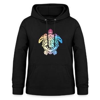 Tortue tortue tortue - Sweat à capuche Femme - noir - Devant - AI Model Female 172 light (172cm)