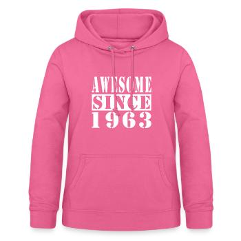 Awesome Since 1963 - Frauen Hoodie - Pink - Vorne - AI Model Female 172 light (172cm)