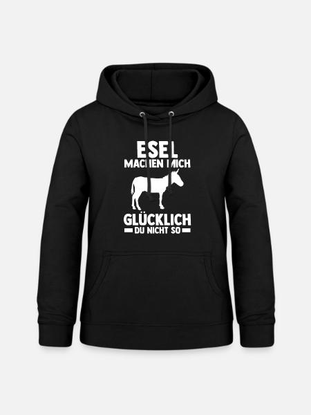 Esel - Frauen Hoodie - Schwarz