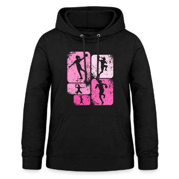 Handball Handballerin - Frauen Hoodie - Schwarz - Vorne - AI Model Female 172 light (172cm)