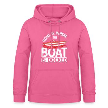 Segelboot Kapitän Spruch Zum Segeln - Frauen Hoodie - Pink - Vorne - AI Model Female 172 light (172cm)