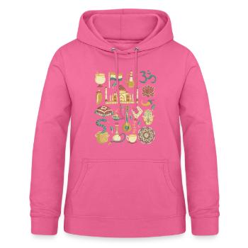 Indien - Frauen Hoodie - Pink - Vorne - AI Model Female 172 light (172cm)