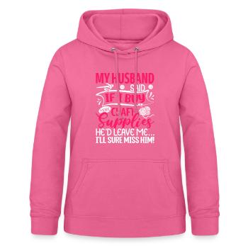 Håndværker - Dame hoodie - pink - Foran - AI Model Female 172 light (172cm)