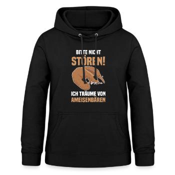 Ameisenbär - Frauen Hoodie - Schwarz - Vorne - AI Model Female 172 light (172cm)