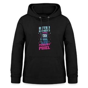Video Players Retro Gamer Gaming Classic 80s - Women's Hoodie - black - Front - AI Model Female 172 light (172cm)
