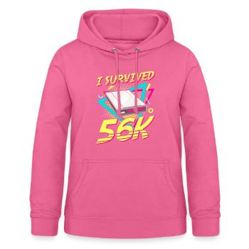 90er Nostalgie Retro 90er Einwahl Internet Vintage - Frauen Hoodie - Pink - Vorne - AI Model Female 172 light (172cm)