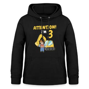 Geschenk 3 Jahre Geburtstagskind - Frauen Hoodie - Schwarz - Vorne - AI Model Female 172 light (172cm)
