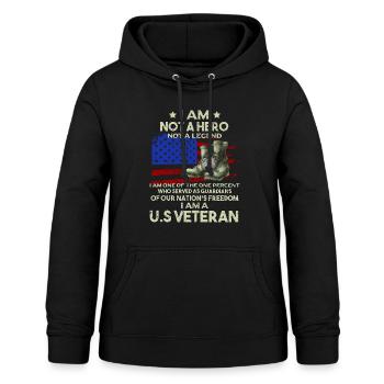 Vietnam Veteran - Women's Hoodie - black - Front - AI Model Female 172 light (172cm)