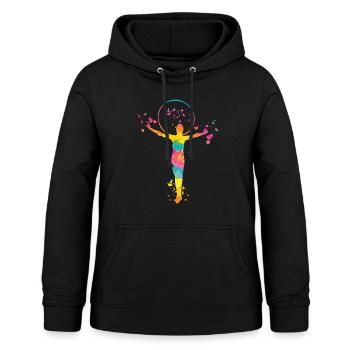 Gymnast with Hoop Rhythmic Gymnastics - Women's Hoodie - black - Front - AI Model Female 172 light (172cm)