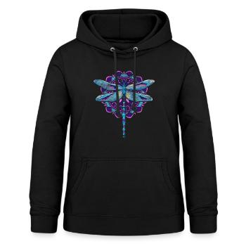 Insekten Liebhaber Tier Geschenk Mandala Libelle - Frauen Hoodie - Schwarz - Vorne - AI Model Female 172 light (172cm)