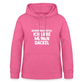 Hund Beziehungsstatus Dackel - Frauen Hoodie - Pink - Vorne - AI Model Female 172 light (172cm)
