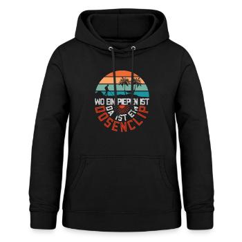 Piepen Dosenclip.. - Metalldetektor Sondengänger - Frauen Hoodie - Schwarz - Vorne - AI Model Female 172 light (172cm)