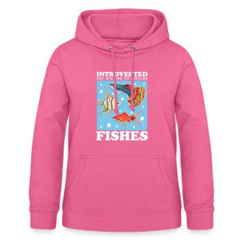 Aquarium Aquarist Aquaristics Ornamental Fish Gift - Women's Hoodie - pink - Front - AI Model Female 172 light (172cm)