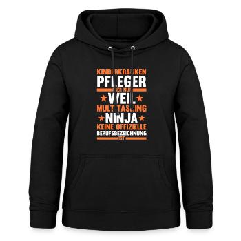 Pfleger Pflegekraft Kinderkrankenpfleger - Frauen Hoodie - Schwarz - Vorne - AI Model Female 172 light (172cm)