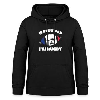 Je Peux Pas J'ai Rugby - Sweat à capuche Femme - noir - Devant - AI Model Female 172 light (172cm)