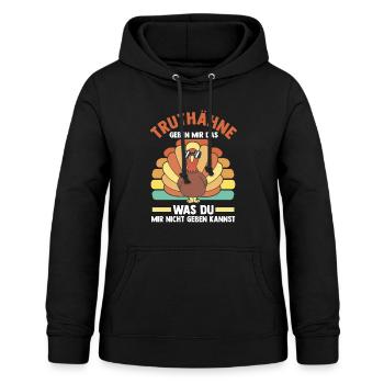 Truthuhn Truthahn - Frauen Hoodie - Schwarz - Vorne - AI Model Female 172 light (172cm)