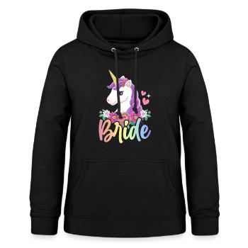 Douche nuptiale de mariage - Sweat à capuche Femme - noir - Devant - AI Model Female 172 light (172cm)