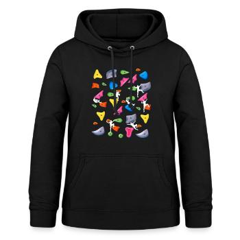 Klettern - Bouldern Boulder - Frauen Hoodie - Schwarz - Vorne - AI Model Female 172 light (172cm)