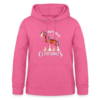 Amateurs de chevaux de trait race de cheval géant Clydesdale - Sweat à capuche Femme - rose - Devant - AI Model Female 172 light (172cm)