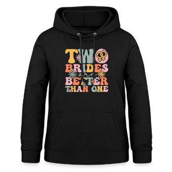 Groovy Brautparty Lesbisch - Frauen Hoodie - Schwarz - Vorne - AI Model Female 172 light (172cm)