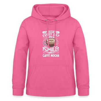 Souriez avec le caffè moka - Sweat à capuche Femme - rose - Devant - AI Model Female 172 light (172cm)