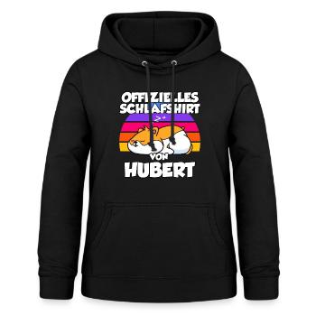 Official Sleep Shirt by Hubert - Women's Hoodie - black - Front - AI Model Female 172 light (172cm)