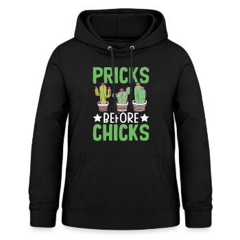 Lustiger Sukkulenten-Kaktus - Frauen Hoodie - Schwarz - Vorne - AI Model Female 172 light (172cm)