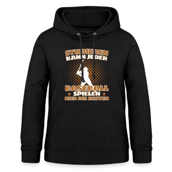 Lustiges Baseball für Pitcher und Catcher - Frauen Hoodie - Schwarz - Vorne - AI Model Female 172 light (172cm)