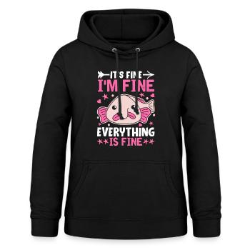 Lustiger Blobfisch Meerestier - Frauen Hoodie - Schwarz - Vorne - AI Model Female 172 light (172cm)