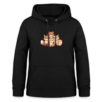 Cadeaux amusants pour les amoureux du renard - Sweat à capuche Femme - noir - Devant - AI Model Female 172 light (172cm)