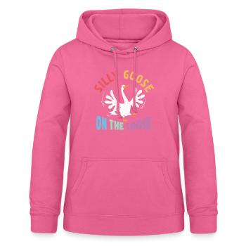 Die Dumme Gans Auf Freiem Fuß - Frauen Hoodie - Pink - Vorne - AI Model Female 172 light (172cm)