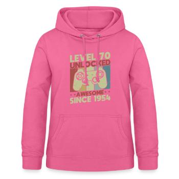 Level 70 freigeschaltet - Frauen Hoodie - Pink - Vorne - AI Model Female 172 light (172cm)