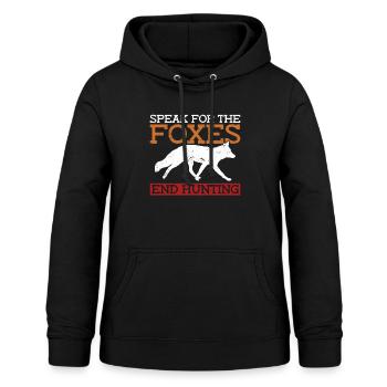 Anti-Fuchs-Jagdzubehör - Frauen Hoodie - Schwarz - Vorne - AI Model Female 172 light (172cm)