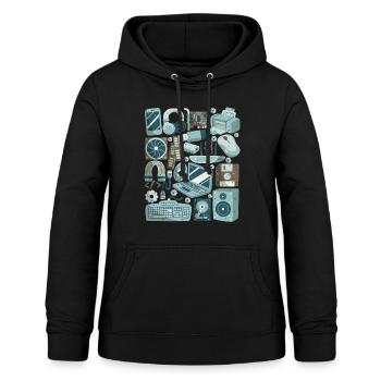 Computer - Frauen Hoodie - Schwarz - Vorne - AI Model Female 172 light (172cm)